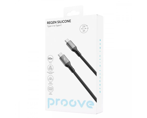 Кабель Proove ReGen Silicone Type-C to Type-C 60W 3A 1м white PLS-00-00149424