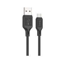 Кабель Hoco X90 Cool silicone USB-A to Micro USB 12W 2.4A 1м black PLS-00-00114869