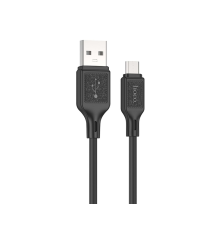 Кабель Hoco X90 Cool silicone USB-A to Micro USB 12W 2.4A 1м black PLS-00-00114869