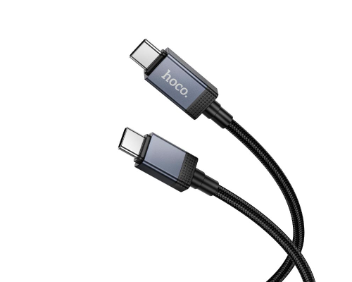 Кабель Hoco X118 Type-C to Type-C з дисплеєм 60W 3A 1м black PLS-00-00154611