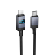 Кабель Hoco X118 Type-C to Type-C з дисплеєм 60W 3A 1м black PLS-00-00154611