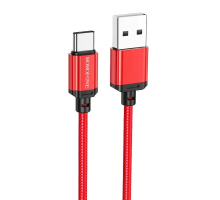 Кабель Borofone BX87 USB-A to Type-C 3A 1м red PLS-00-00129115