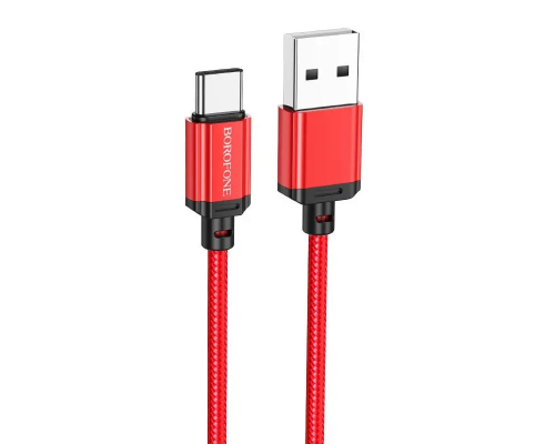 Кабель Borofone BX87 USB-A to Type-C 3A 1м red PLS-00-00129115