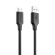 Кабель Proove Striped Silicone USB-A to Type-C 3A 1м black PLS-00-00134503