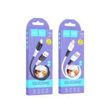 Кабель Hoco X82 Silicone USB-A to Lightning 12W 2.4A 1м black PLS-00-00098698