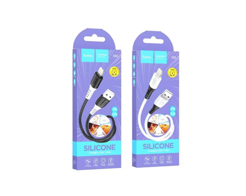 Кабель Hoco X82 Silicone USB-A to Lightning 12W 2.4A 1м black PLS-00-00098698