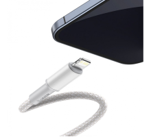 Кабель Baseus High Density Braided Type-C to Lightning PD 20W 2.4A 1м white PLS-00-00061050