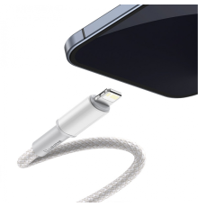Кабель Baseus High Density Braided Type-C to Lightning PD 20W 2.4A 1м white PLS-00-00061050