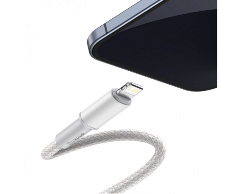 Кабель Baseus High Density Braided Type-C to Lightning PD 20W 2.4A 1м white PLS-00-00061050