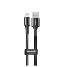 Кабель Baseus Halo data USB-A to Lightning 12W 2.4A 1м black PLS-00-00050950