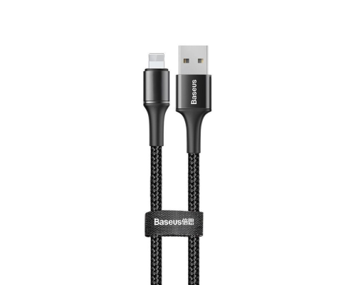 Кабель Baseus Halo data USB-A to Lightning 12W 2.4A 1м black PLS-00-00050950