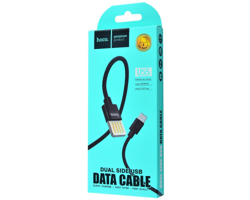 Кабель Hoco U55 Outstanding USB-A to Type-C 12W 2.4A 1.2м black PLS-00-00050454