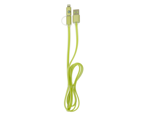 Кабель Remax RC-020t USB-A to Lightning+USB-A to Micro USB 1м green PLS-00-00015807
