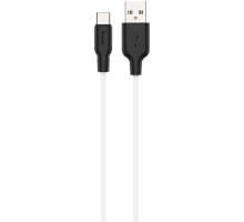 Кабель Hoco X21 Silicone USB-A to Type-C 1м black white PLS-00-00050473