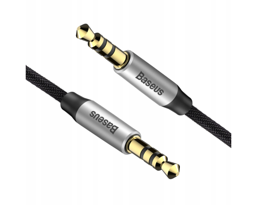 Audio кабель AUX Baseus Yiven M30 3.5мм 1м (CAM30-BS1) black silver PLS-00-00029315