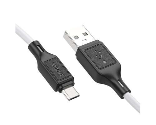 Кабель Hoco X90 Cool silicone USB-A to Micro USB 12W 2.4A 1м white PLS-00-00114870