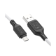 Кабель Hoco X90 Cool silicone USB-A to Micro USB 12W 2.4A 1м white PLS-00-00114870