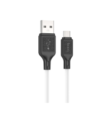 Кабель Hoco X90 Cool silicone USB-A to Micro USB 12W 2.4A 1м white PLS-00-00114870
