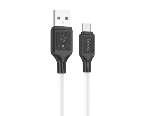 Кабель Hoco X90 Cool silicone USB-A to Micro USB 12W 2.4A 1м white PLS-00-00114870
