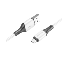 Кабель Borofone BX79 Silicone USB-A to Micro USB 12W 2.4A 1м white PLS-00-00117111