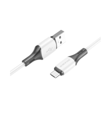 Кабель Borofone BX79 Silicone USB-A to Micro USB 12W 2.4A 1м white PLS-00-00117111