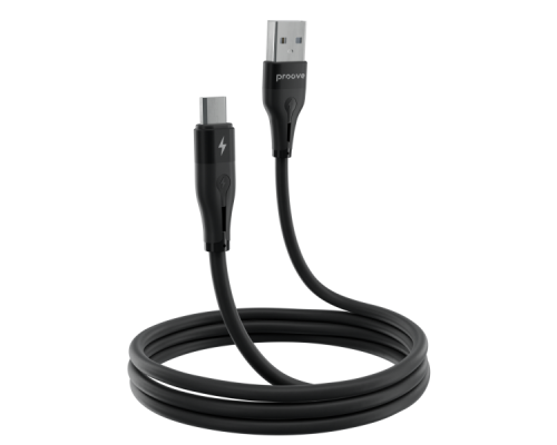 Кабель Proove Soft Silicone USB-A to Micro USB 12W 2.4A 1м black PLS-00-00112636