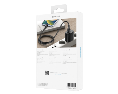 Кабель Proove Soft Silicone USB-A to Micro USB 12W 2.4A 1м black PLS-00-00112636