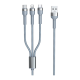Кабель Remax RC-124th 3в1 3.1A 1м gray PLS-00-00056748