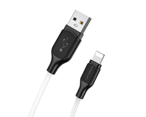 Кабель Borofone BX42 Silicone USB-A to Lightning 12W 2.4A 1м white PLS-00-00075834