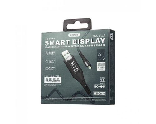Кабель Remax RC-096i USB-A to Lightning 2.1A 1м black PLS-00-00043390