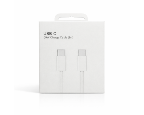 Кабель Apple iPhone 15 Type-C to Type-C 60W 1м (NO LOGO) white PLS-00-00157278
