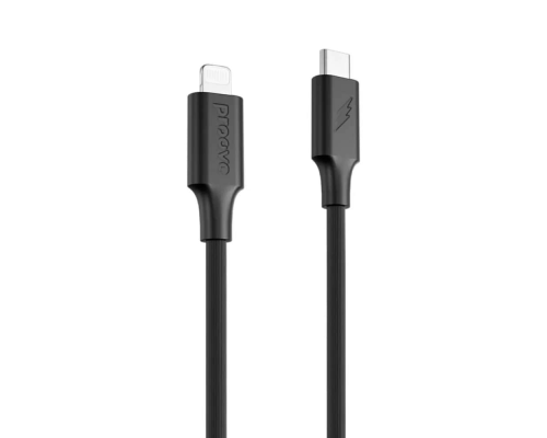 Кабель Proove Striped Silicone Type-C to Lightning 27W 3A 1м black PLS-00-00134504