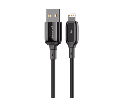 Кабель Proove Flex Metal USB-A to Lightning 12W 2.4A 1м black PLS-00-00134434