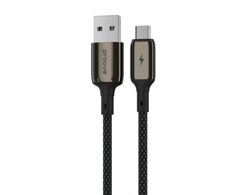 Кабель Proove Dense Metal USB-A to Micro USB 12W 2.4A 1м black PLS-00-00134264