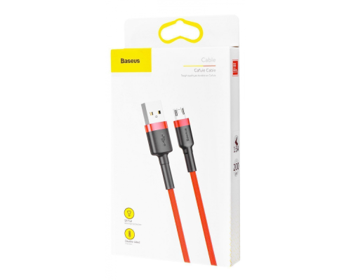 Кабель Baseus Cafule USB-A to Micro USB 7.5W 1.5A 2м (CAMKLF-C09) red PLS-00-00045214