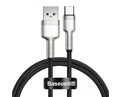 Кабель Baseus Cafule Metal USB-A to Type-C 66W 6A 0.25м (CAKF000001) black PLS-00-00089768