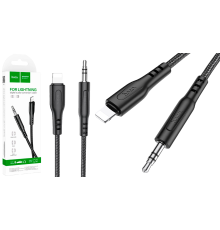 Audio кабель AUX Hoco UPA18 Lightning to 3.5мм 1м black PLS-00-00087074