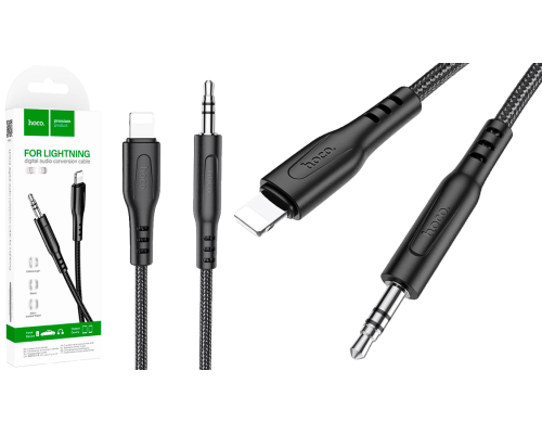 Audio кабель AUX Hoco UPA18 Lightning to 3.5мм 1м black PLS-00-00087074
