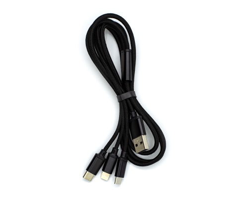 Кабель Remax RC-131th 3в1 15W 2.8A 1м black PLS-00-00022292