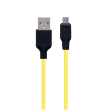 Кабель Hoco X21 Plus Silicone USB-A to Micro USB 1м black yellow PLS-00-00051223