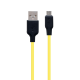 Кабель Hoco X21 Plus Silicone USB-A to Micro USB 1м black yellow PLS-00-00051223