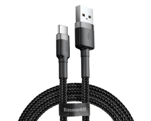 Кабель Baseus Cafule USB-A to Type-C 10W 2A 3м (CATKLF-UG1) black gray PLS-00-00045208