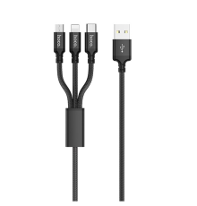 Кабель Hoco X14 Times 3в1 12W 2.4A 1м black PLS-00-00072849