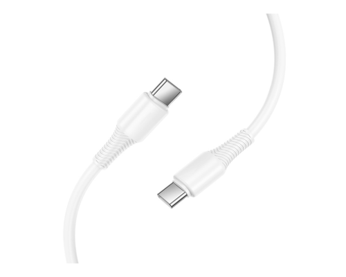 Кабель Hoco X120 Type-C to Type-C 60W 3A 1м white PLS-00-00153968