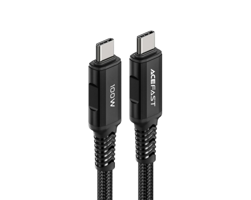 Кабель Acefast C4-03 Type-C to Type-C 100W 5A 2м black PLS-00-00124963