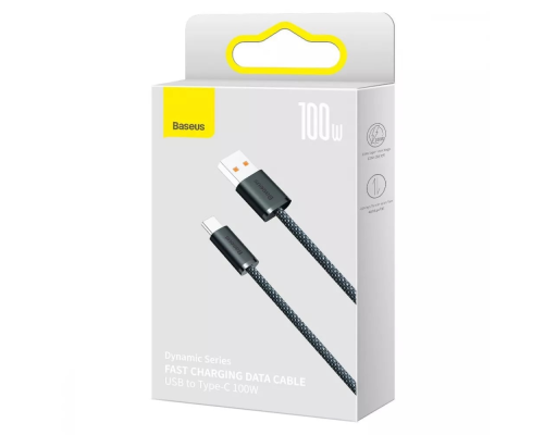 Кабель Baseus Dynamic Series Fast Charging USB-A to Type-C 100W 5A 2м (CALD000716) gray PLS-00-00113941