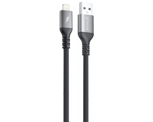 Кабель Proove ReGen Silicone USB-A to Lightning 12W 2.4A 1м black PLS-00-00149432