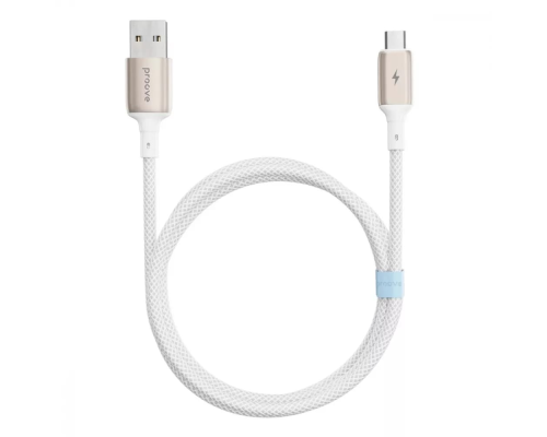 Кабель Proove Dense Metal USB-A to Micro USB 12W 2.4A 1м white PLS-00-00134265