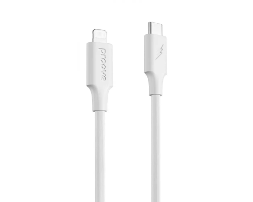 Кабель Proove Striped Silicone Type-C to Lightning 27W 3A 1м white PLS-00-00134505