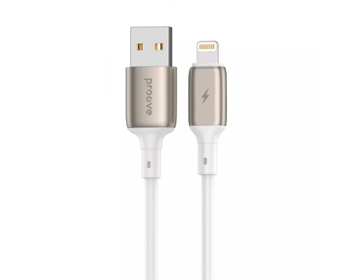 Кабель Proove Flex Metal USB-A to Lightning 12W 2.4A 1м white PLS-00-00134435